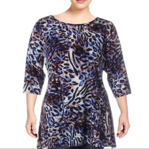 BELLDINI CELESTIAL Silver purple blue LEOPARD TOP
